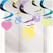 Babyshower hanging swirl decoration