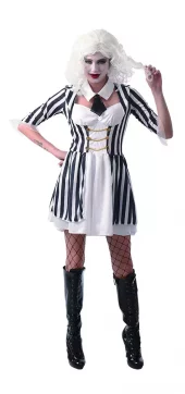 Beetlejuice stripete kjole str.onesize dame