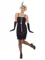 Flapper costume svart str.XL