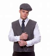 1920s gangster vest og peaky cap (onesize)