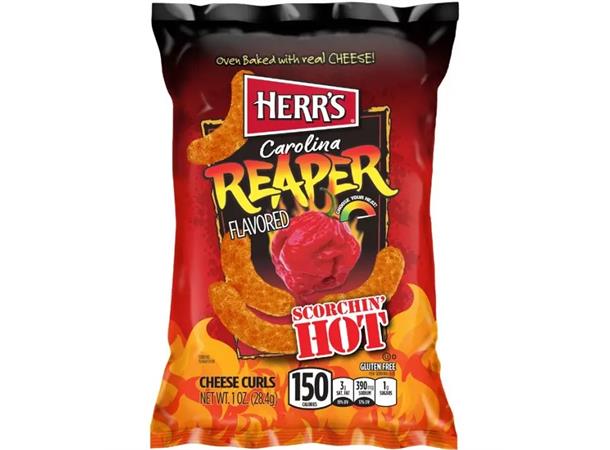 Herrs carolina reaper  cheese curls 28g