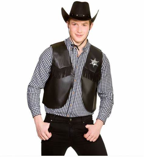 Cowboyvest svart (onesize)