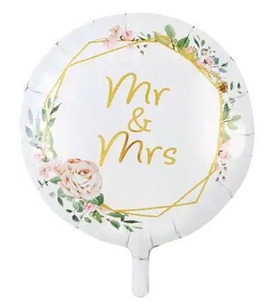 Mr & Mrs flower folieballong