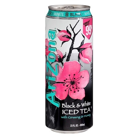 Arizona black & white iced tea 680ml