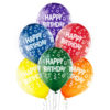 Happy birthday crystal ballonger 6pk 30cm Ø