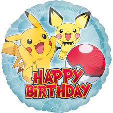 Pokemon Happy birthday standard folieballong