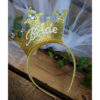 BRIDE TO BE CROWN WITH VEIL GOLD