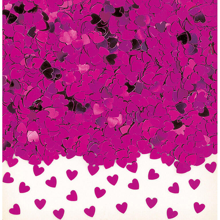 Bordkonfetti Sparkle Hearts Hot Pink