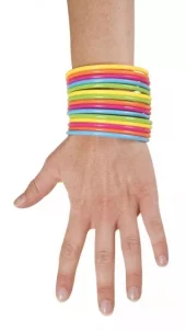 80s neon tynne armånd 18pk