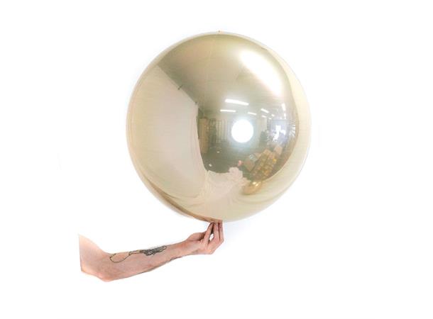 Speilballong hvitt gull metallic 50 cm