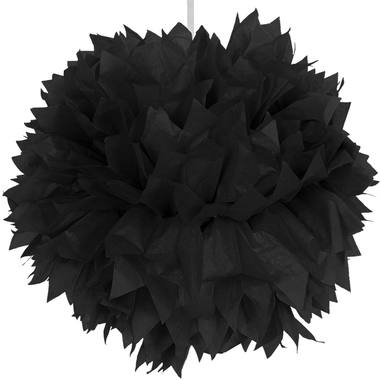 Pom-poms dekorball svart 30 cm
