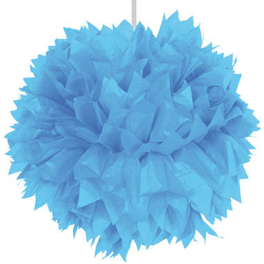 Pom-poms dekorball lyseblå 30cm