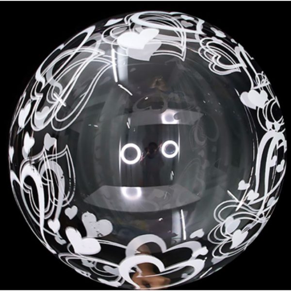 Bubble ballong hearts 45 cm