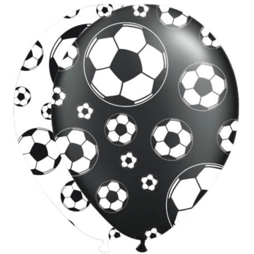 Fotballballonger sort og hvit 8pk