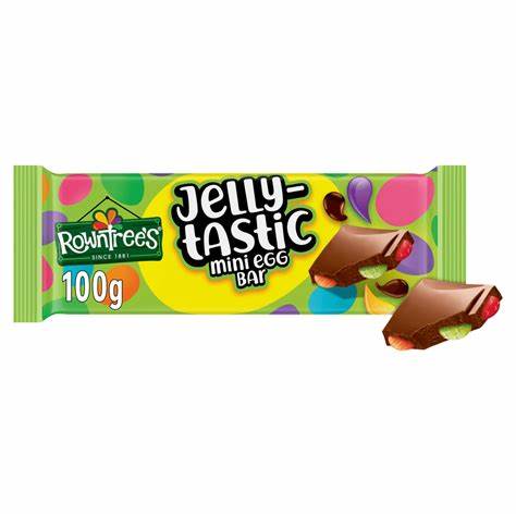 Rowntree's Jelly-Tastic Mini Egg Chocolate Sharing Bar 100g