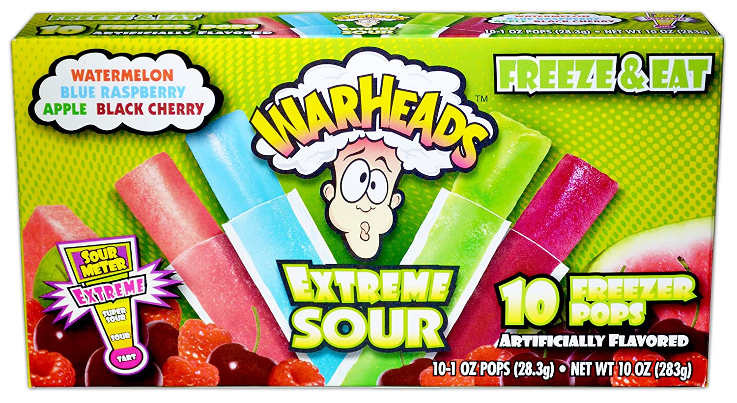 Warheads extreme sour freeze pop
