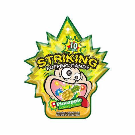 Striking popping candy pineapple