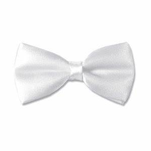 Satin bow tie hvit