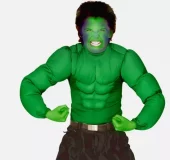 Hulken muskelskjorte grønn str.116