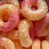 Freeze dried candy fini peach rings