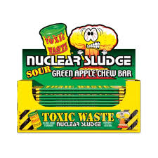 Freeze dried candy toxic waste green apple