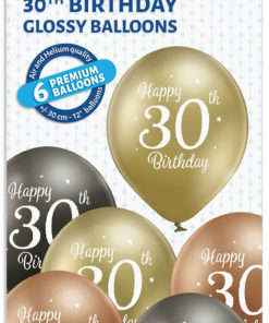 30th birthday glossy ballonger 6 pk