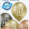 50th birthday glossy ballonger 6 pk