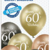 60th birthday glossy ballonger 6 pk