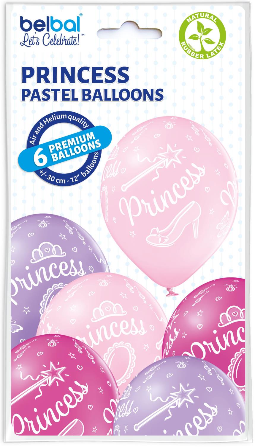 Princess shoe ballonger 6 pk