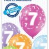 7th birthday pastel ballonger 6pk