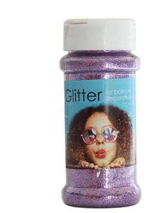 Løst glitter lys lilla 100g