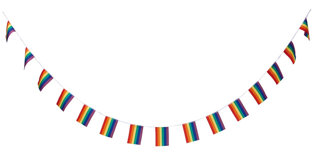 Rainbow flaggbanner 6m