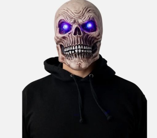 Skeleton mask with light up eyes