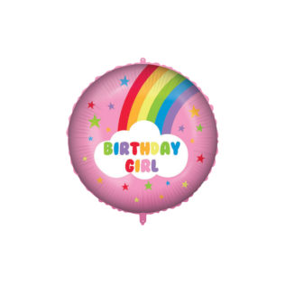 Rainbow Birthday Girl Foil Balloon 46 cm