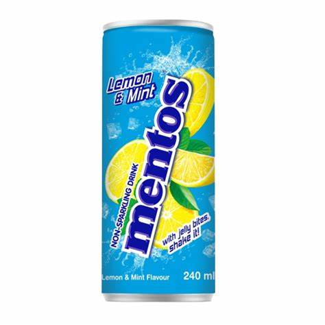 MENTOS LEMON AND MINT SODA CAN 240ml