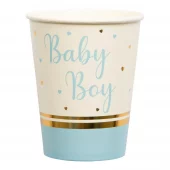 Baby boy blå pappkopper 8pk