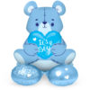 Folieballong med base Bear 'It's a Boy' Blue - 61 cm