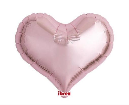 Folieballong hjerte Ibrex Jelly Metallic LightPink