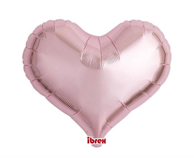 Folieballong hjerte Ibrex Jelly Metallic LightPink