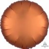 Ensfarget rund folieballong satin lux amber 46 cm