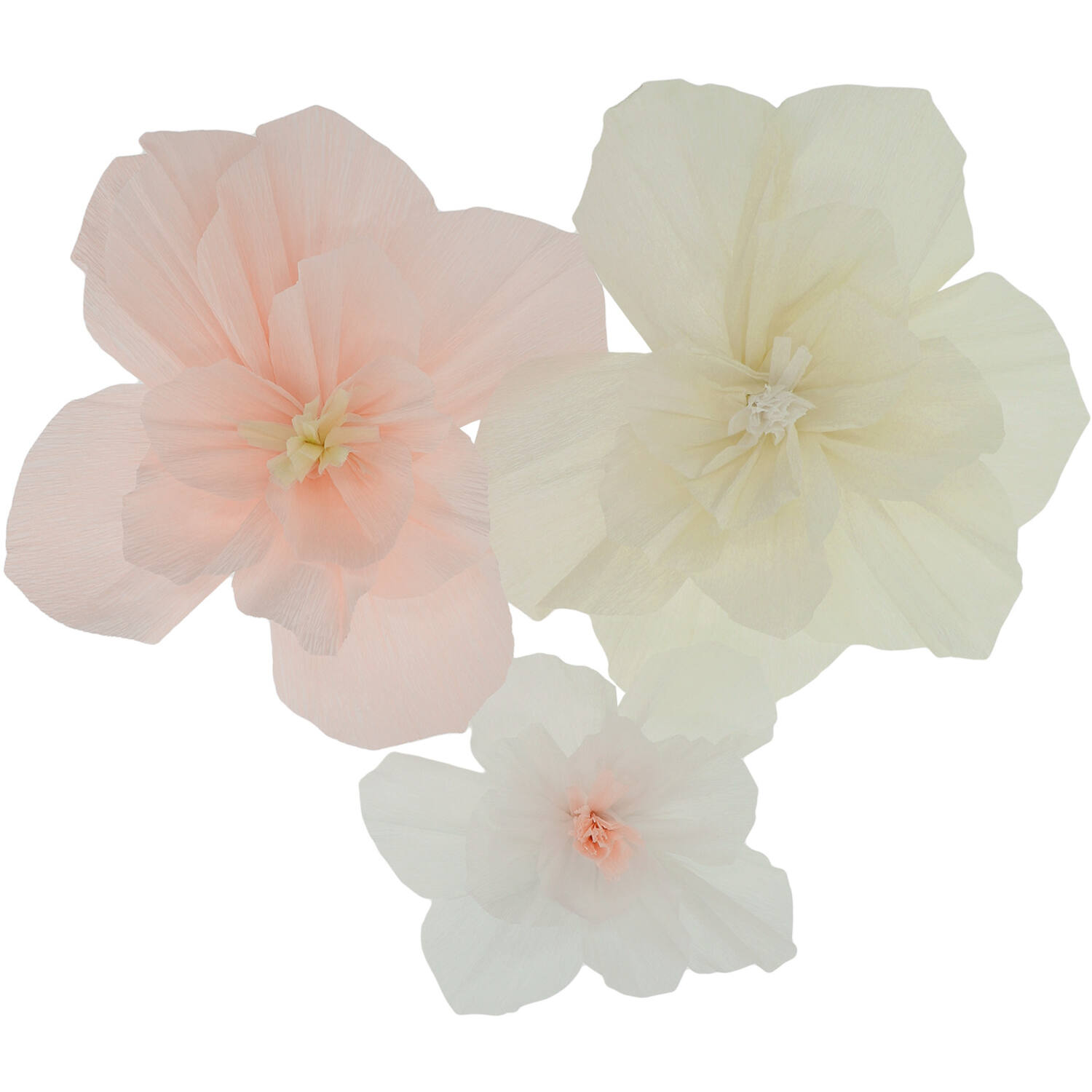 Table decoration – Flower Set – playful powder – 3 pieces