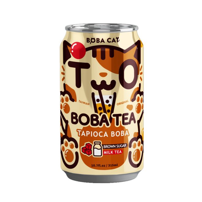 Boba Cat Brown Sugar Bubble Milk Tea 315ml