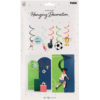 Hengende dekorasjon fantastic football 6 deler
