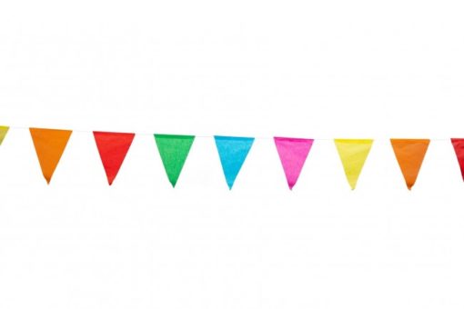 Papir flaggbanner multicolor 10 meter