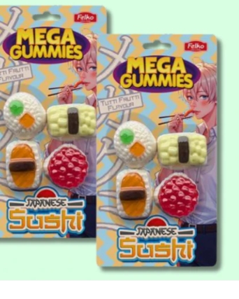 Mega gummies japanese sushi