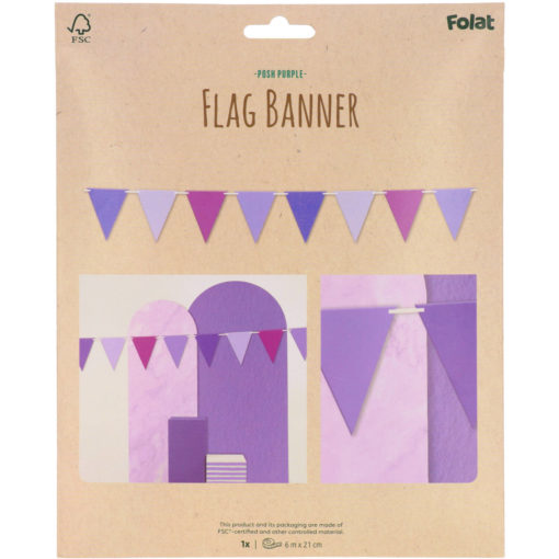Flaggbanner posh purple 6m