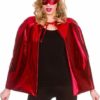 Metallic superhero cape & mask red