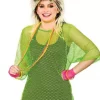 Mesh nettingtopp neon gul onesize