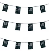 18 år svart banner 4,5m