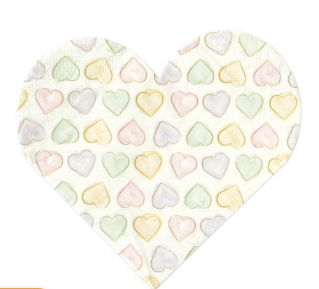 Servietter watercolors hearts 20pk